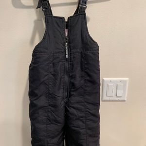 Youth Girls Black Snow Bib